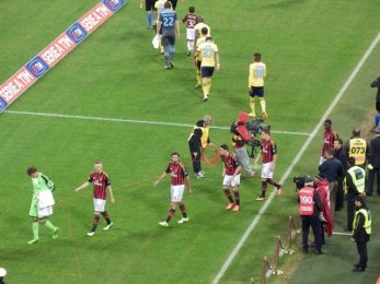 AC Milán vs Lazio Řím - nástup mužstev