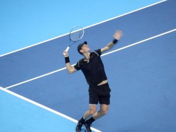 ATP Finále Londýn 2013 - Tomáš Berdych servíruje eso 207 km/h
