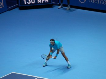 ATP Finále Londýn 2013 - Rafa Nadal na returnu