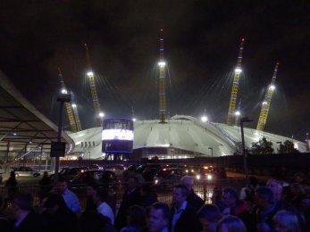 ATP Finále Londýn 2013 - Pohled na O2 arenu z Canary Wharf