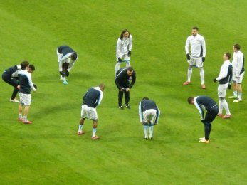 Bayern Mnichov vs Manchester City - rozcvička Citizens