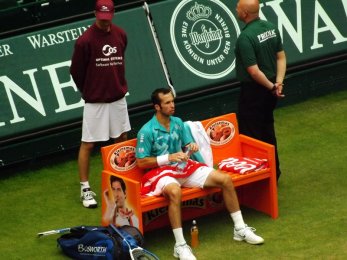 ATP Halle 2012 - Radek Štěpánek na lavičce