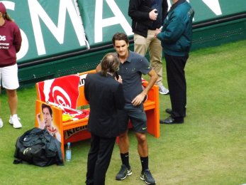 ATP Halle 2012 - Rozhovor s finalistou turnaje v Halle Rogererm Federerem, který podlehl ve finále turnaje Tommy Haasovi z Německa